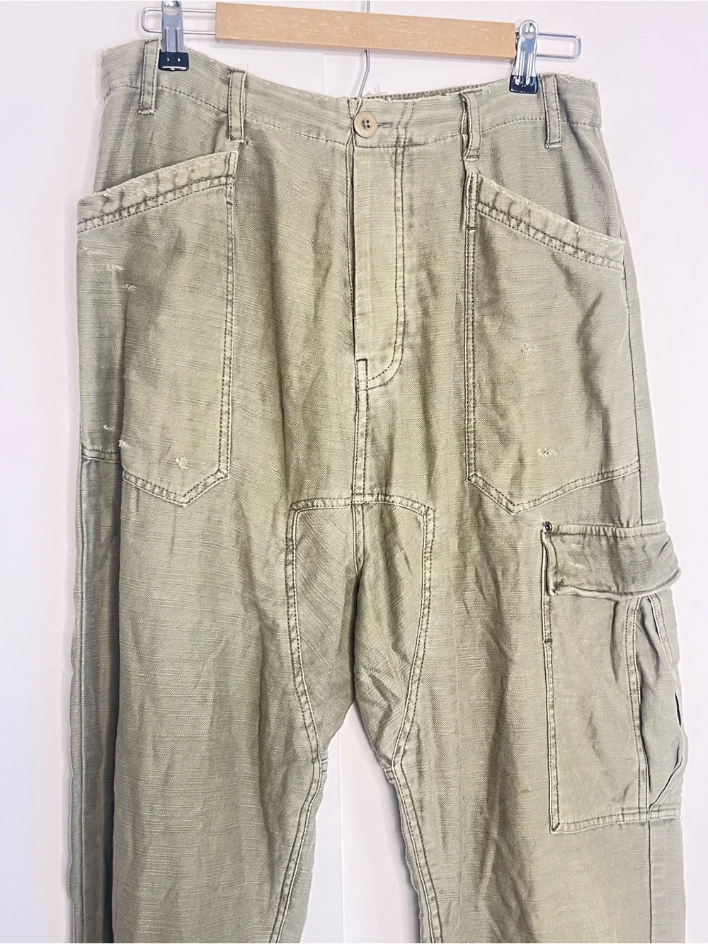 Free People Bay To Breakers Cargo Pants Washed Pine